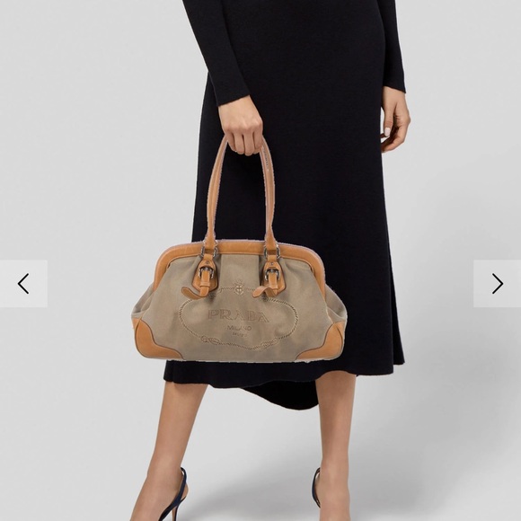 Prada Beige and Camel Shoulder Bag - Picture 1 of 15